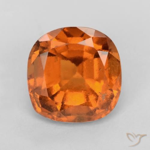1.86ct Натуральный Средне-темно-оранжевый Гранат Гессонит, Подушка, VS-SI