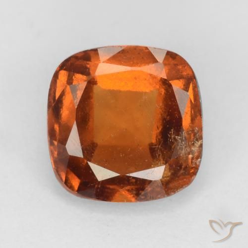 1.78ct Натуральный Красновато-оранжевый Гранат Гессонит, Подушка, SI