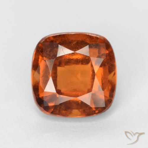 1.95ct Натуральный Янтарный Апельсин Гранат Гессонит, Подушка, Чистота VS