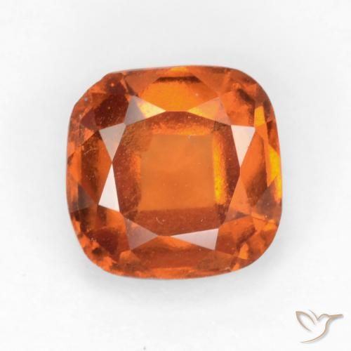 1.69ct Натуральный Средний апельсин Гранат Гессонит, Подушка, Чистота VS