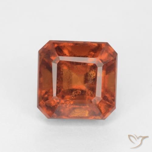 1.93ct Натуральный Темно-оранжевый Гранат Гессонит, Изумрудная огранка, SI