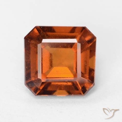1.97ct Натуральный Янтарный Апельсин Гранат Гессонит, Изумрудная огранка, Чистота VS