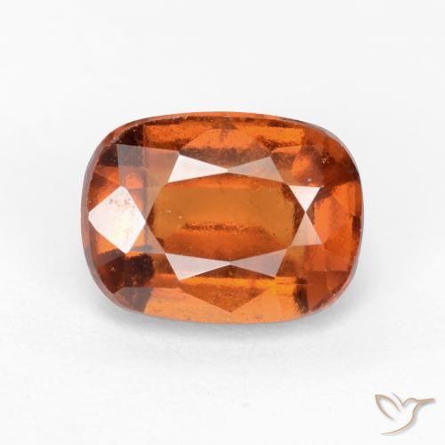 2.36ct Натуральный Средне-темно-оранжевый Гранат Гессонит, Подушка, VS-SI