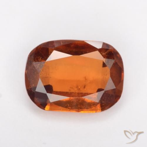 1.67ct Натуральный Янтарный Апельсин Гранат Гессонит, Подушка, VS-SI