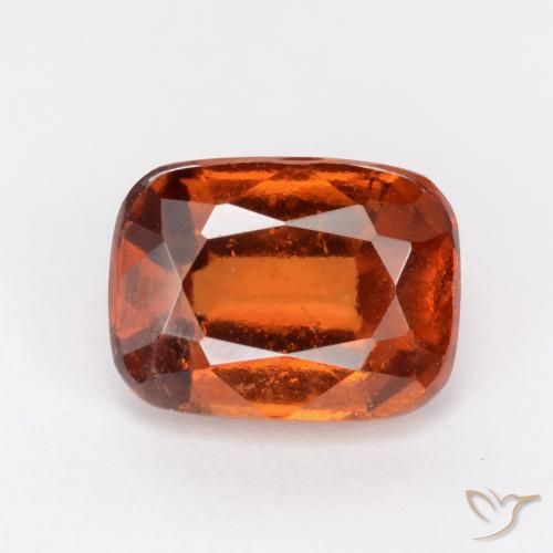 2.41ct Натуральный Темно-оранжевый Гранат Гессонит, Подушка, VS-SI