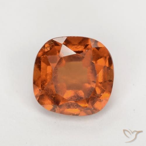 1.88ct Натуральный Средне-темно-оранжевый Гранат Гессонит, Подушка, VS-SI