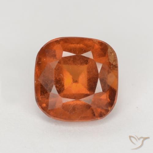 1.97ct Натуральный Темно-оранжевый Гранат Гессонит, Подушка, VS-SI