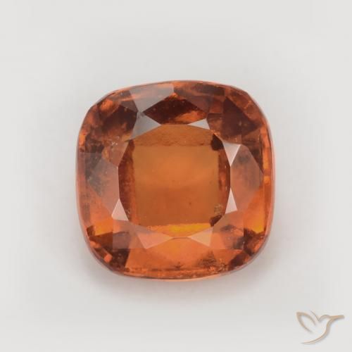 1.90ct Натуральный Красновато-оранжевый Гранат Гессонит, Подушка, VS-SI