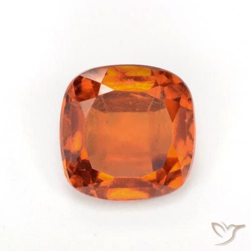 1.94ct Натуральный Темно-оранжевый Гранат Гессонит, Подушка, Чистота VS
