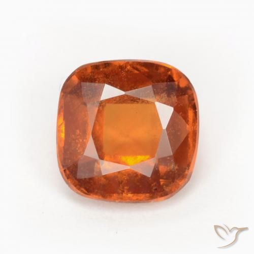 1.81ct Натуральный Темно-оранжевый Гранат Гессонит, Подушка, SI
