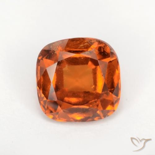 1.95ct Натуральный Темно-оранжевый Гранат Гессонит, Подушка, SI