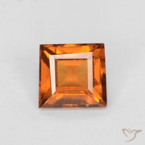 0.99ct Натуральный Средний апельсин Гранат Гессонит, Квадрат, Чистота VS