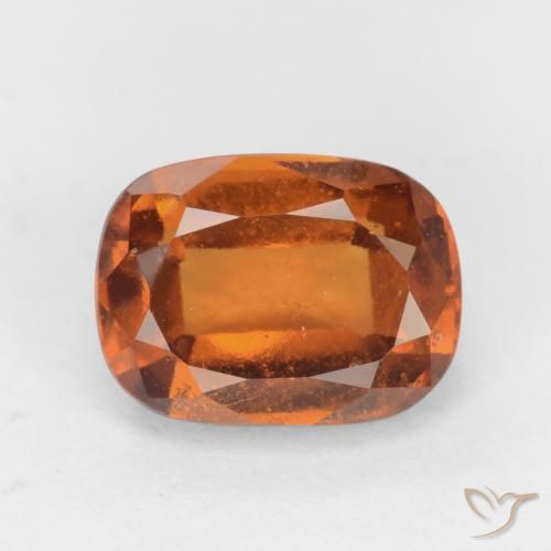 1.96ct Натуральный Средне-темно-оранжевый Гранат Гессонит, Подушка, SI