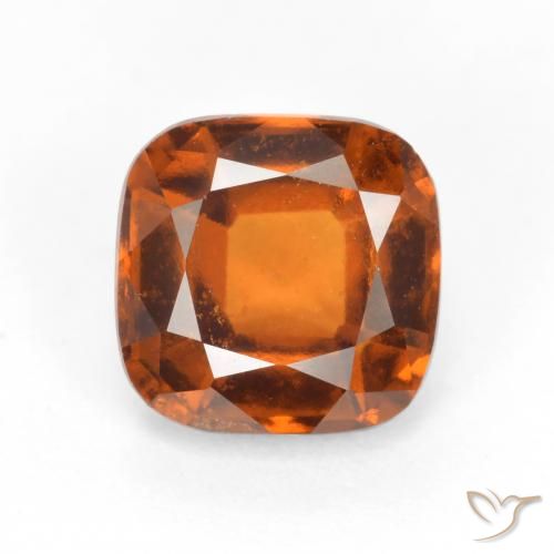1.94ct Натуральный Средний апельсин Гранат Гессонит, Подушка, Чистота VS