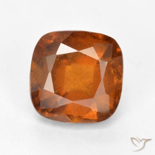 2.05ct Натуральный Средне-темно-оранжевый Гранат Гессонит, Подушка, VS-SI