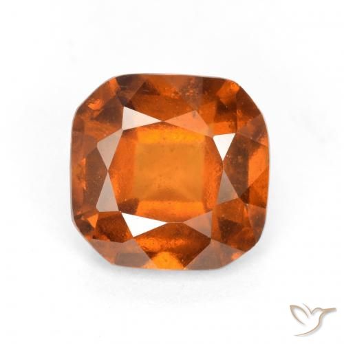 1.65ct Натуральный Темно-оранжевый Гранат Гессонит, Изумрудная огранка, VS-SI