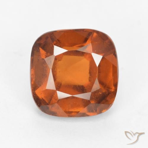 2.07ct Натуральный Красновато-оранжевый Гранат Гессонит, Подушка, VS-SI