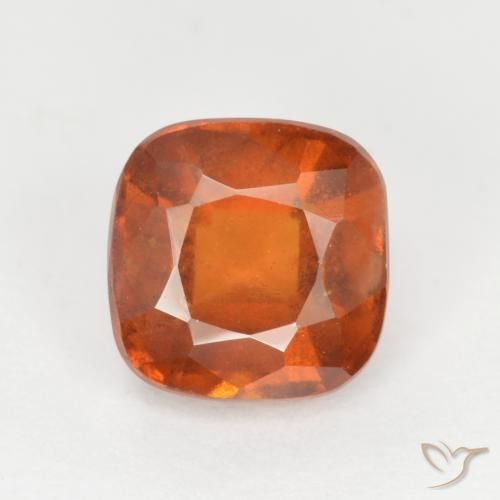 2.07ct Натуральный Темно-оранжевый Гранат Гессонит, Подушка, SI