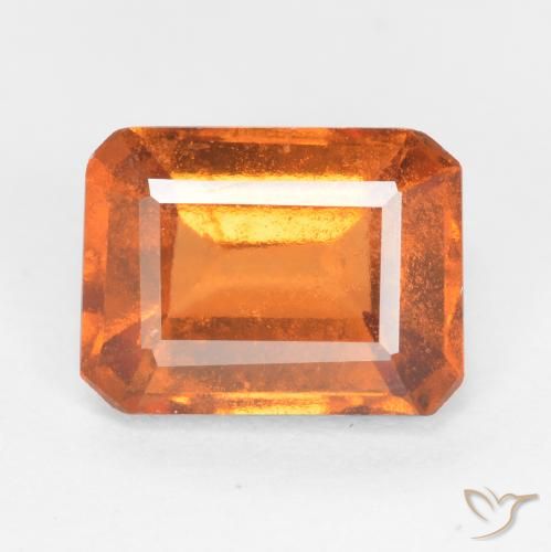 1.72ct Натуральный Янтарный Апельсин Гранат Гессонит, Изумрудная огранка, SI