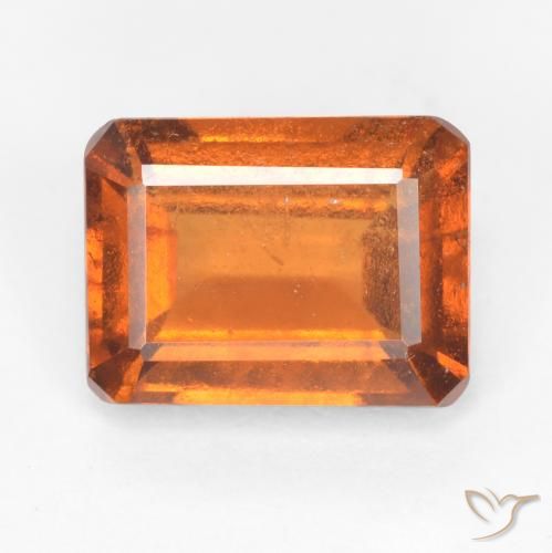 1.90ct Натуральный Темно-оранжевый Гранат Гессонит, Изумрудная огранка, SI