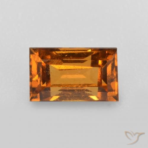 0.76ct Натуральный Коричневато-оранжевый Гранат Гессонит, Огранка Багет, Чистота VS