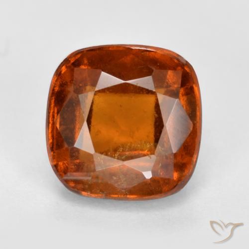 2.33ct Натуральный Янтарный Апельсин Гранат Гессонит, Подушка, SI