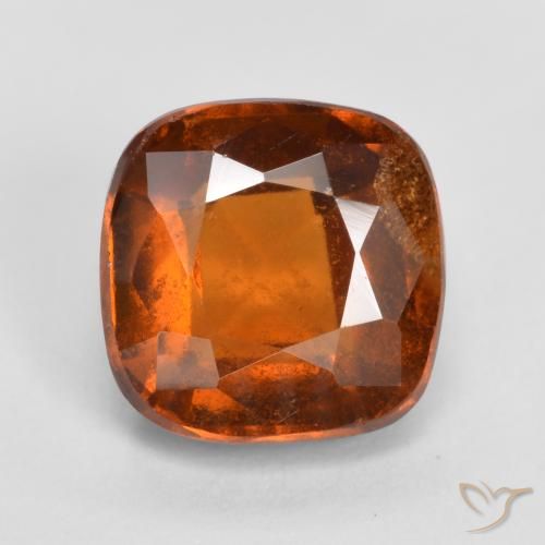 2.05ct Натуральный Янтарный Апельсин Гранат Гессонит, Подушка, SI