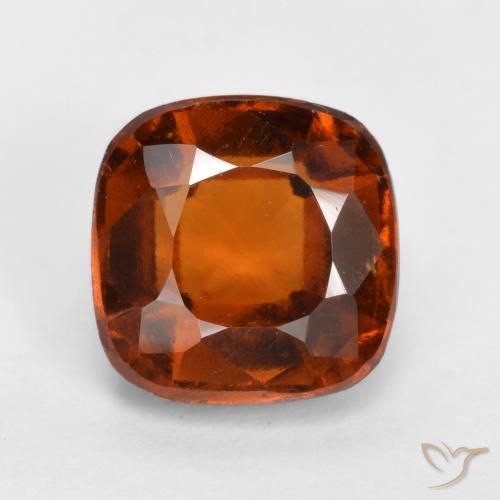 2.08ct Натуральный Янтарный Апельсин Гранат Гессонит, Подушка, Чистота VS