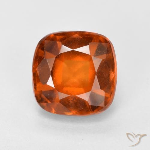 2.08ct Натуральный Огонь Оранжевый Гранат Гессонит, Подушка, Чистота VS