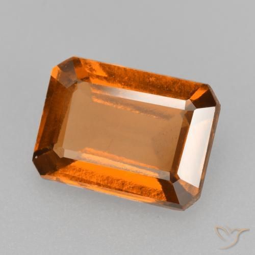 1.84ct Натуральный Средний апельсин Гранат Гессонит, Изумрудная огранка, VS-SI