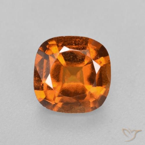 1.57ct Натуральный Средний апельсин Гранат Гессонит, Подушка, VS-SI