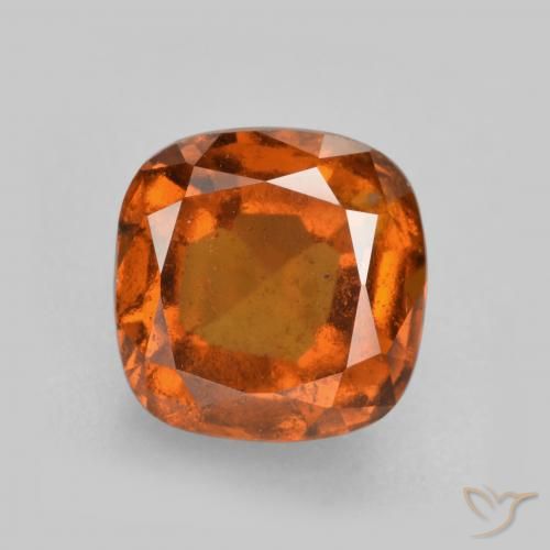 2.32ct Натуральный Янтарный Апельсин Гранат Гессонит, Подушка, VS-SI