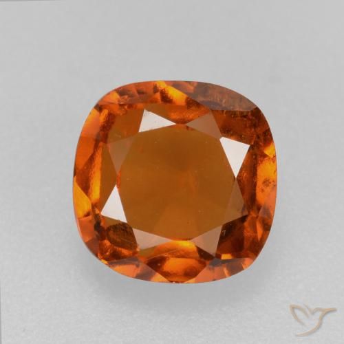 2.13ct Натуральный Средний апельсин Гранат Гессонит, Подушка, VS-SI