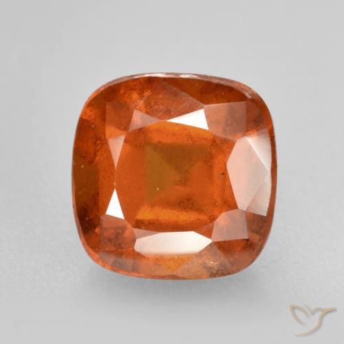 2.08ct Натуральный Огонь Оранжевый Гранат Гессонит, Подушка, SI