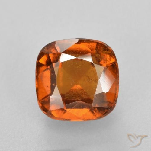2.07ct Натуральный Темно-оранжевый Гранат Гессонит, Подушка, SI