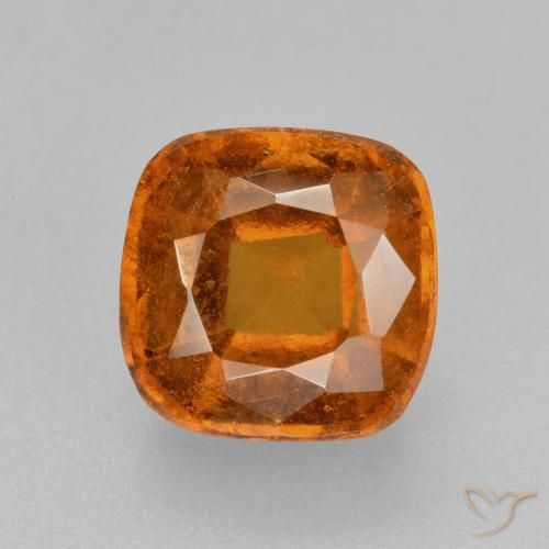 2.29ct Натуральный Красновато-оранжевый Гранат Гессонит, Подушка, VS-SI
