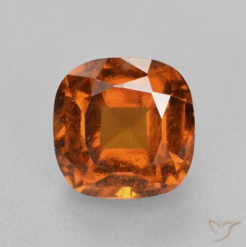 2.01ct Натуральный Средне-темно-оранжевый Гранат Гессонит, Подушка, VS-SI