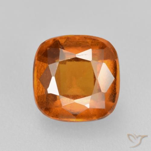 2.16ct Натуральный Темно-оранжевый Гранат Гессонит, Подушка, VS-SI