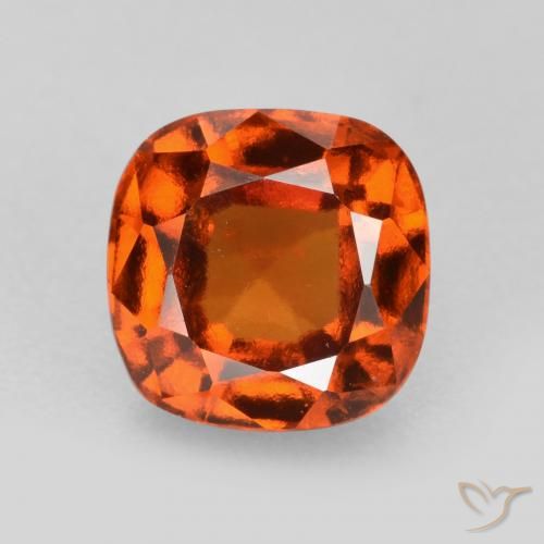 2.08ct Натуральный Огонь Оранжевый Гранат Гессонит, Подушка, Чистота VS