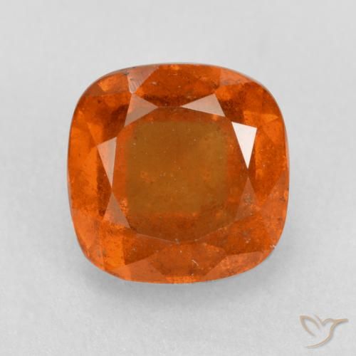 2.19ct Натуральный Средний апельсин Гранат Гессонит, Подушка, SI