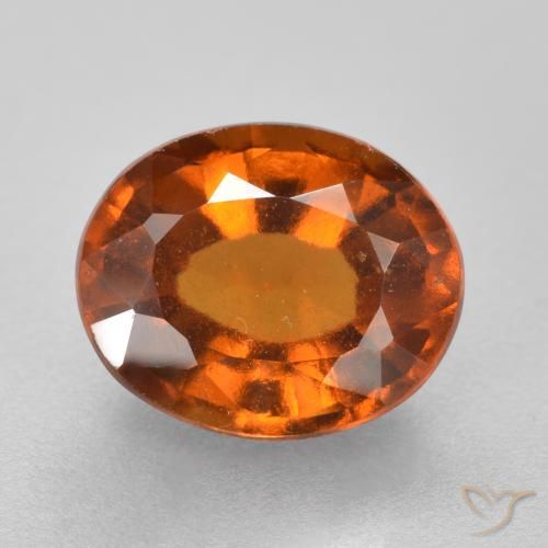 2.25ct Натуральный Темно-оранжевый Гранат Гессонит, Овал, Чистота VS