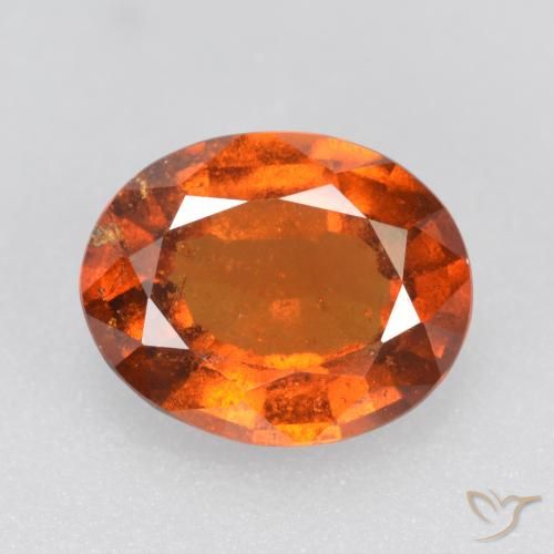 1.81ct Натуральный Темно-оранжевый Гранат Гессонит, Овал, SI