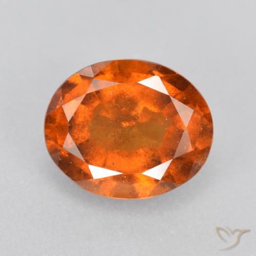 1.97ct Натуральный Средний апельсин Гранат Гессонит, Овал, SI
