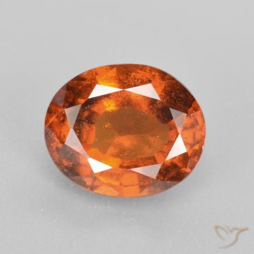 2.25ct Натуральный Темно-оранжевый Гранат Гессонит, Овал, SI