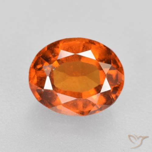 1.77ct Натуральный Темно-оранжевый Гранат Гессонит, Овал, VS-SI