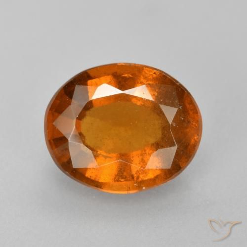2.23ct Натуральный Средне-темно-оранжевый Гранат Гессонит, Овал, VS-SI