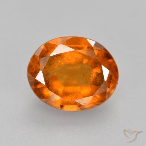 2.06ct Натуральный Темно-оранжевый Гранат Гессонит, Овал, SI