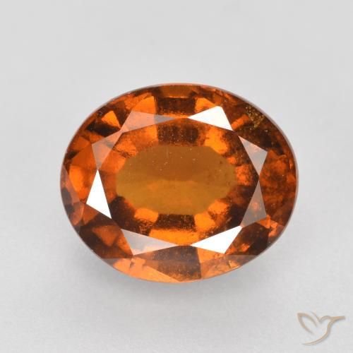 2.78ct Натуральный Янтарный Апельсин Гранат Гессонит, Овал, VS-SI
