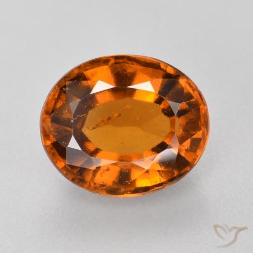 1.98ct Натуральный Красновато-оранжевый Гранат Гессонит, Овал, VS-SI