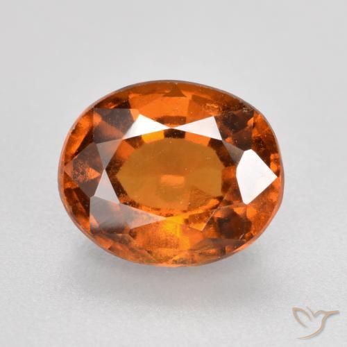 1.81ct Натуральный Средне-темно-оранжевый Гранат Гессонит, Овал, VS-SI